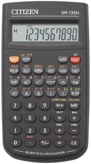 Kalkulators zinātniskais Citizen™ SR-135N 128 funkcijas melns