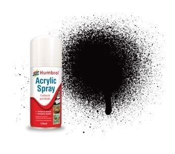 Akrila krāsas aerosols modeļiem 150 ml Black Satin 85