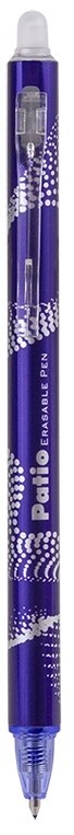 Pildspalva-rolleris 0.5 mm ar dzēšgumiju zila Patio