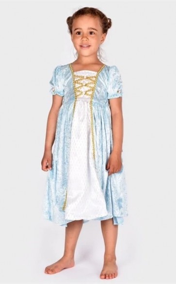 Karnevāla tērps bērniem Princeses kleita gaiši zila 110 - 116cm