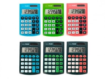 Kalkulators Milan, 8 ciparu displejs mini Touch asorti