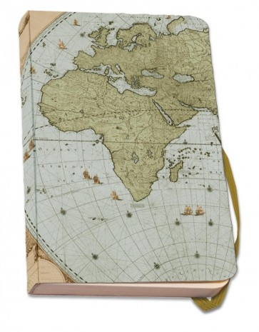 Blociņš A6 56 lapas līniju ar gumiju Map of the World