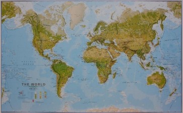 World physical map 1:30 000 000