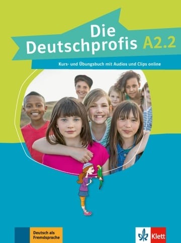Deutschprofis, die A2.2 Kursbuch + Übungsbuch + Audios und Clips online