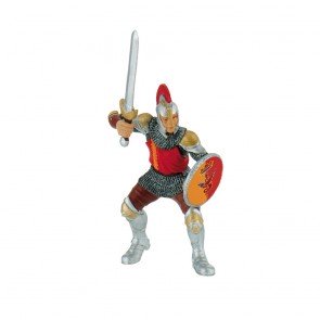 Figūra Bruņinieks ar zobenu sarkans 11.5 cm