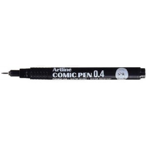 Pildspalva-flomāsters 0.4 mm Artline Comic melns