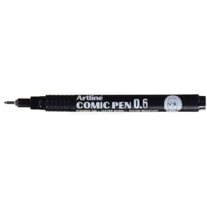 Pildspalva-flomāsters 0.6 mm Artline Comic melns