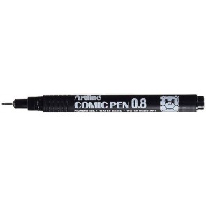 Pildspalva-flomāsters 0.8 mm Artline Comic melns