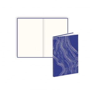 Piezīmju grāmata 18.7*12 cm 64 lapas baltas Rakstu Upe zila