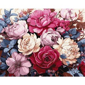 Gleznošana pēc numuriem 40x50 Luxurious bouquet of peonies