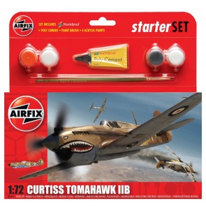 Modelis līmējams lidmašīna Curtiss Tomahawk IIB 1:72 ar piederumiem