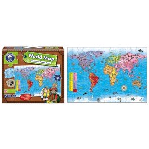 Puzle 150 World map + plakāts