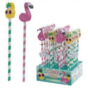 Zīmulis HB ar dzēšgumiju Flamingo Pinks & Pineapple Tropical asorti