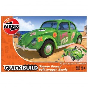 Konstruktors Airfix Quick Build automašīna VW Beetle Flower Power