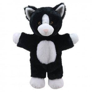 Rokas lelle Eco Walking Puppets Kaķis melns ar baltu 32 cm