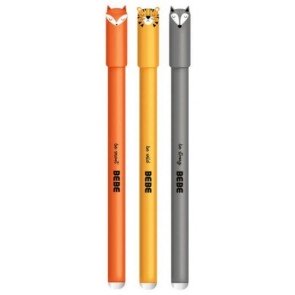 Pildspalva-rolleris 0.5 mm ar dzēšgumiju zila BeBe asorti