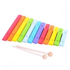 Mūzikas instruments ksilofons krāsains koka