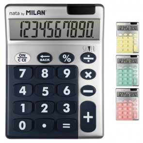 Kalkulators Milan ar lieliem tausiņiem Silver asorti