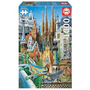 Puzle mini 1000 Gaudi Collage Miniature