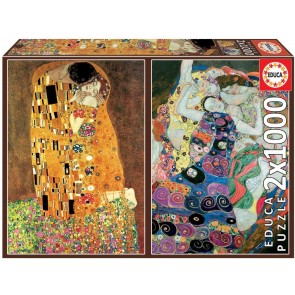 Puzle 2x1000 Gustav Klimt ar līmi