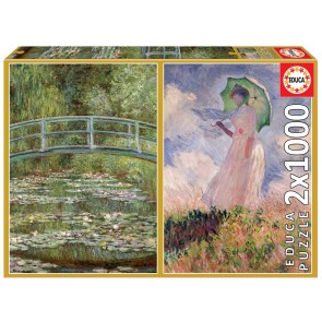 Puzle 2x1000 Claude Monet ar līmi
