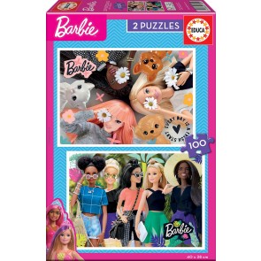 Puzle 2x100 Barbie