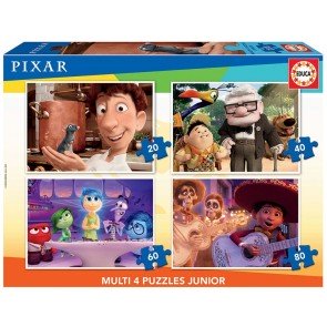 Puzle 4 in 1 Disney Pixar 20, 40, 60, 80 gabaliņi
