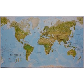 World physical map 1:20 000 000