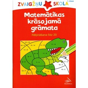 Matemātikas krāsojamā grāmata: Rēķināšana līdz 20
