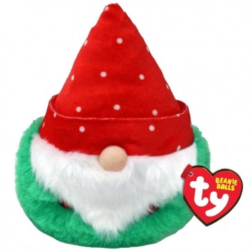 Rotaļlieta mīkstā 9 cm TY Beanie Balls TOPSY red hat gnome