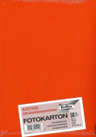 Papīrs A4 300 g Folia® oranžs