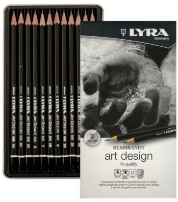 Zīmuļi Lyra Art Design 12 gab. dažādas cietības