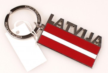 Suvenīrs atslēgu piekariņš Latvija karogs I