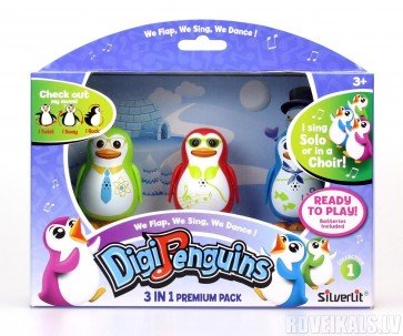 Rotaļlieta interaktīva Digi Penguins 3 gab. asorti