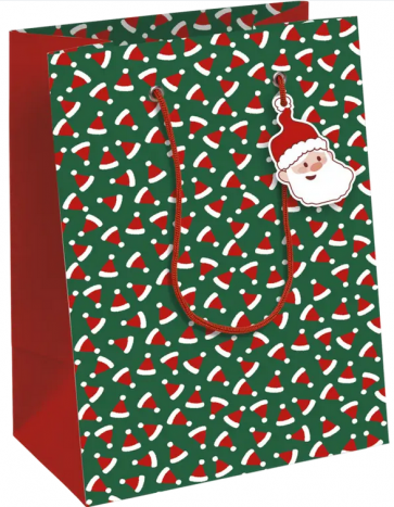 Dāvanu maisiņš Ziemassvētku 25.3*21.5*10.2 cm Ziemassvētku vecītis
