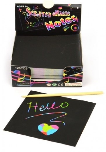 Rokdarbu komplekts Rainbow Scratch Magic Notes 125 lapas