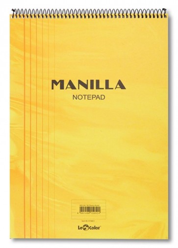 Spirālbloks A4 90 lapas rūtiņu Manilla dzeltens
