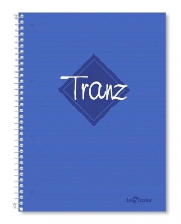 Spirālklade 100 lapas rūtiņu Tranz zila