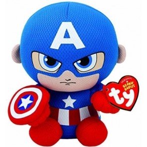 Rotaļlieta mīkstā 15 cm TY Marvel Captain America