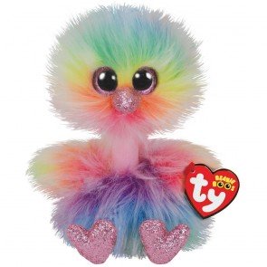Rotaļlieta mīkstā 15 cm TY Asha rainbow ostrich