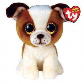 Rotaļlieta mīkstā 15.5 cm TY Hugo brown-white dog