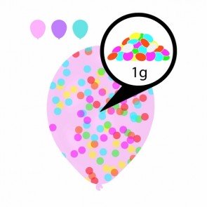 Balonu komplekts 6 gab. Droplets Juvenile Confetti Filled assorti