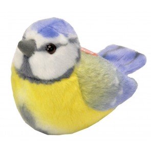 Rotaļlieta mīkstā 13 cm Putns Zilzīlīte ar skaņu
