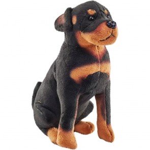 Rotaļlieta mīkstā 14 cm Rotveilers suns ar skaņu