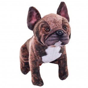 Rotaļlieta mīkstā 14 cm Franču buldogs suns ar skaņu