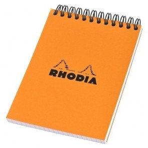 Spirālblociņš A6 80 lapas rūtiņu Rhodia oranžs