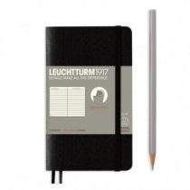 Piezīmju grāmata A6 60 lapas līniju Pocket Soft Black