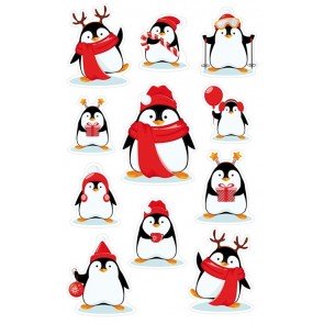 Uzlīmes Ziemassvētku pingvīni