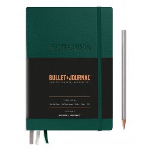 Piezīmju grāmata A5 103 lapas punktotas Medium Bullet Journal Green