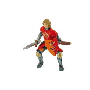Figūra Bruņinieks Princis ar zobenu sarkans 8 cm